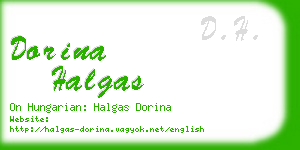 dorina halgas business card